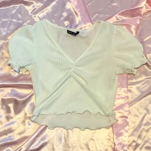 Cute Princess Sleeve Crop Top